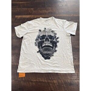 Men's T-Shirt Short-Sleeve Forgotten Faces Rider Oversized Tee White - Size XL